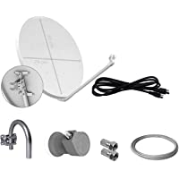 Tecatel K80C1LSCC Kit parabólica 80 cm- Soporte- LNB Universal- Cable y Conectores (K80C1LSCC) (K80C1LSCC)
